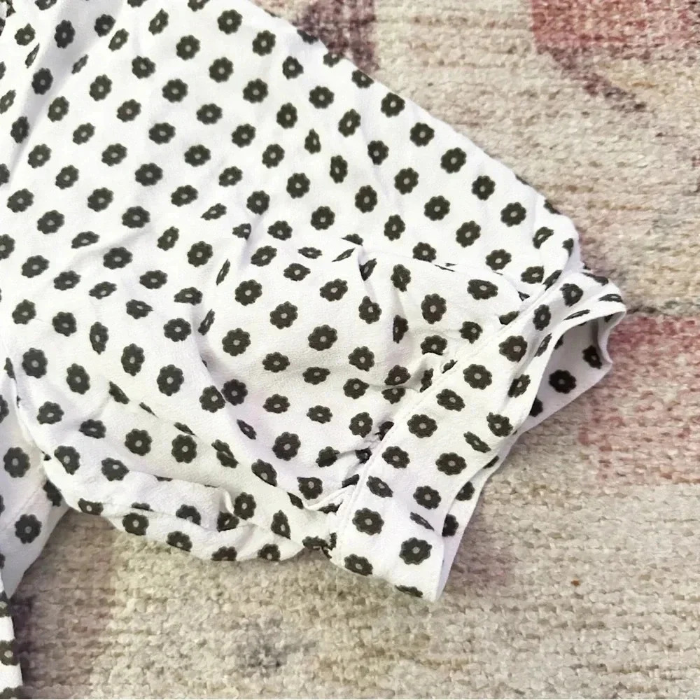 Free people• Floral short sleeve button down blouse size medium - Picture 6 of 9